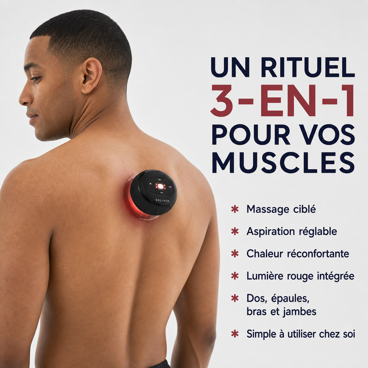 Solivya VentoPulse™ – Ventouse de massage électrique 3-en-1