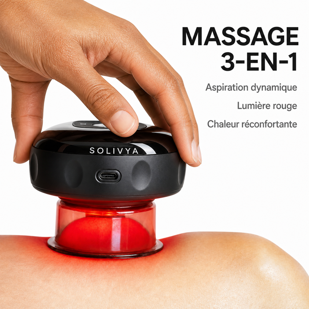 Solivya VentoPulse™ – Ventouse de massage électrique 3-en-1