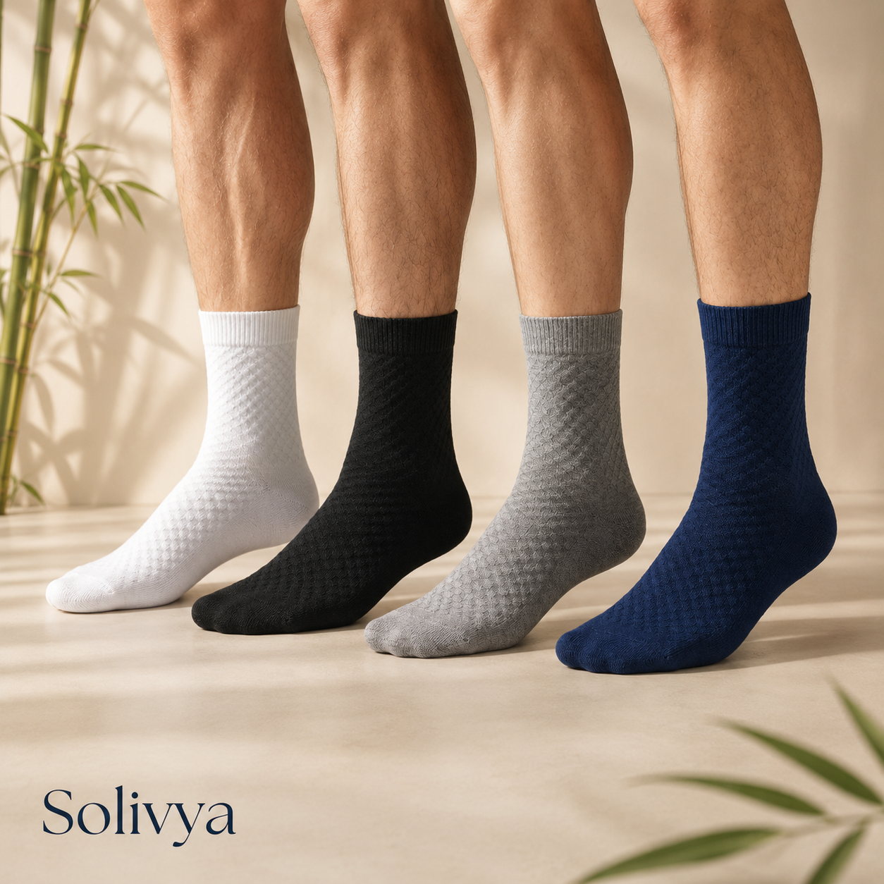 Chaussettes Solivya Bambou — Pack de 4 paires