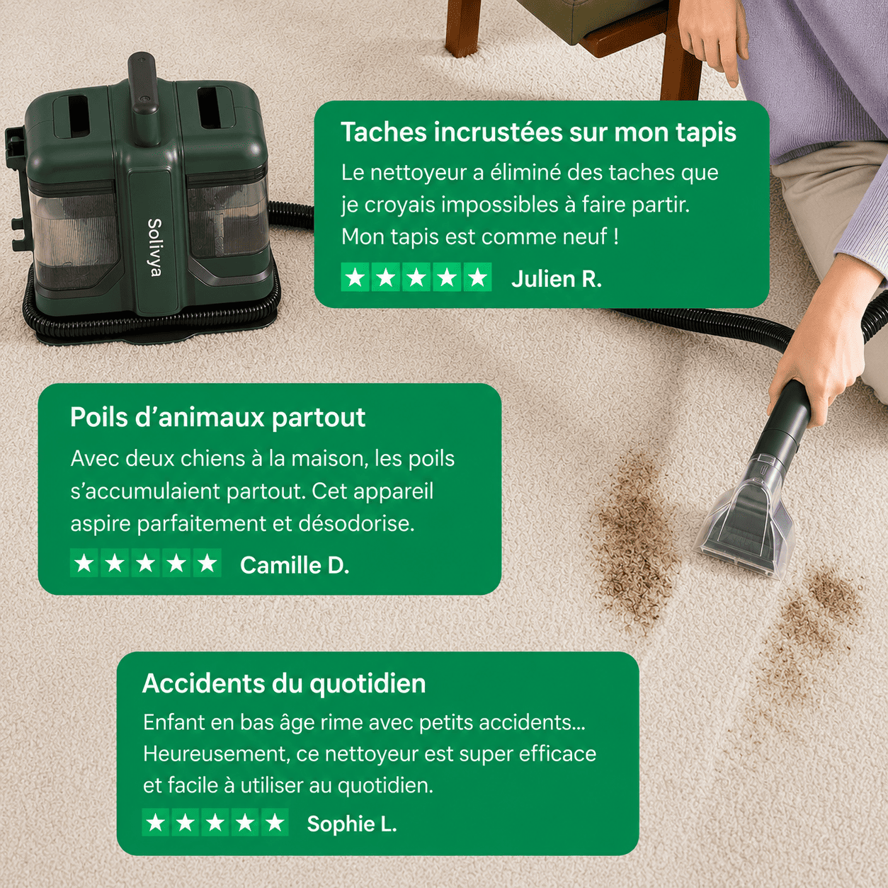 Solivya PureSpot™ – Nettoyeur textile portable
