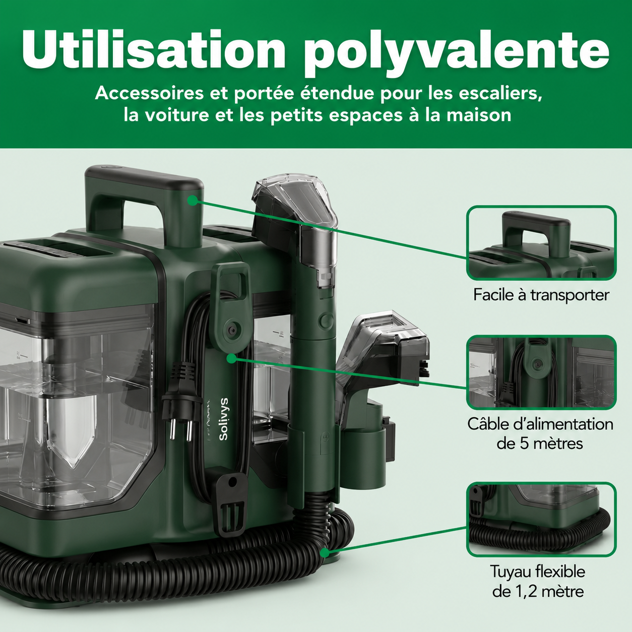 Solivya PureSpot™ – Nettoyeur textile portable
