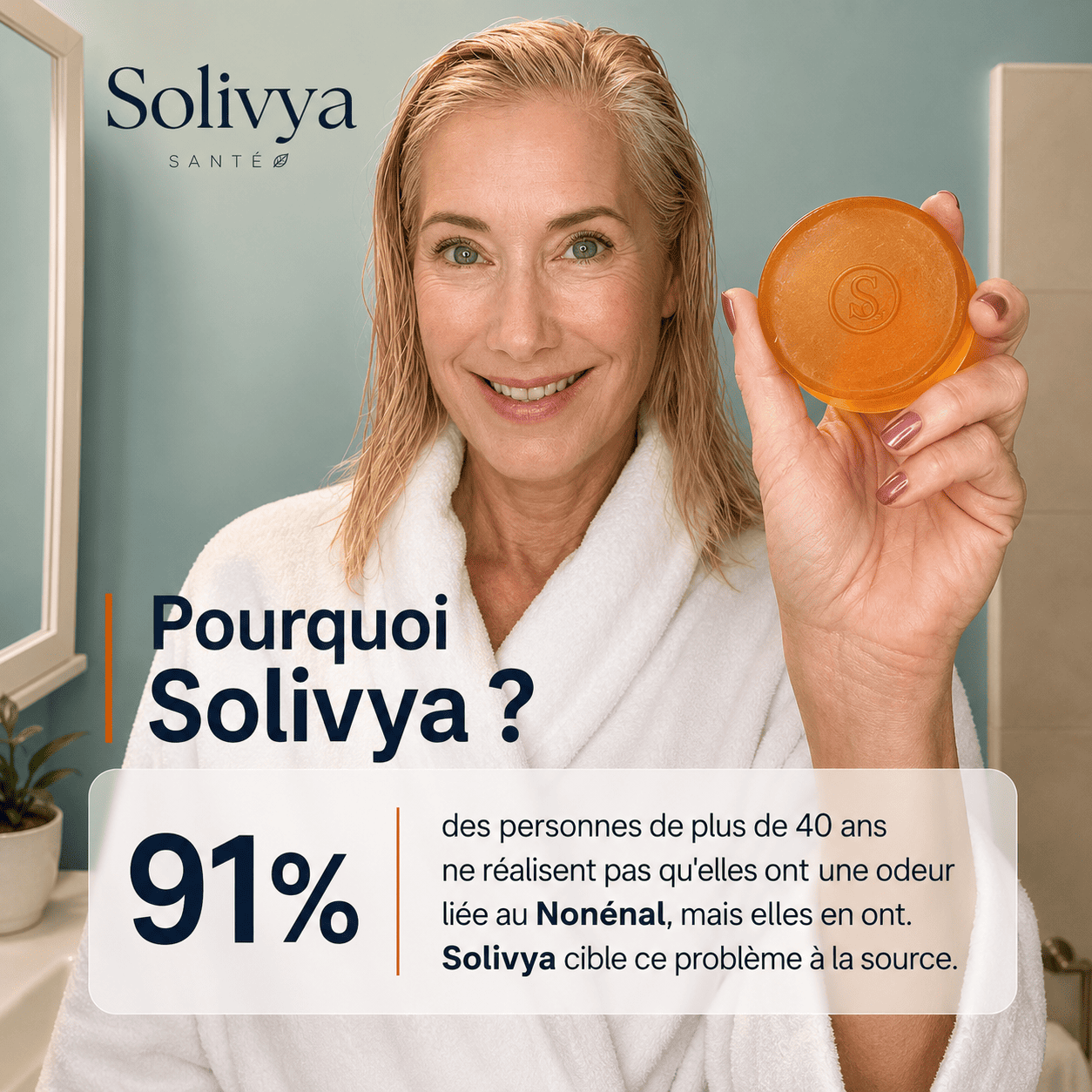 Kaki Pur — Savon Déodorant au Kaki