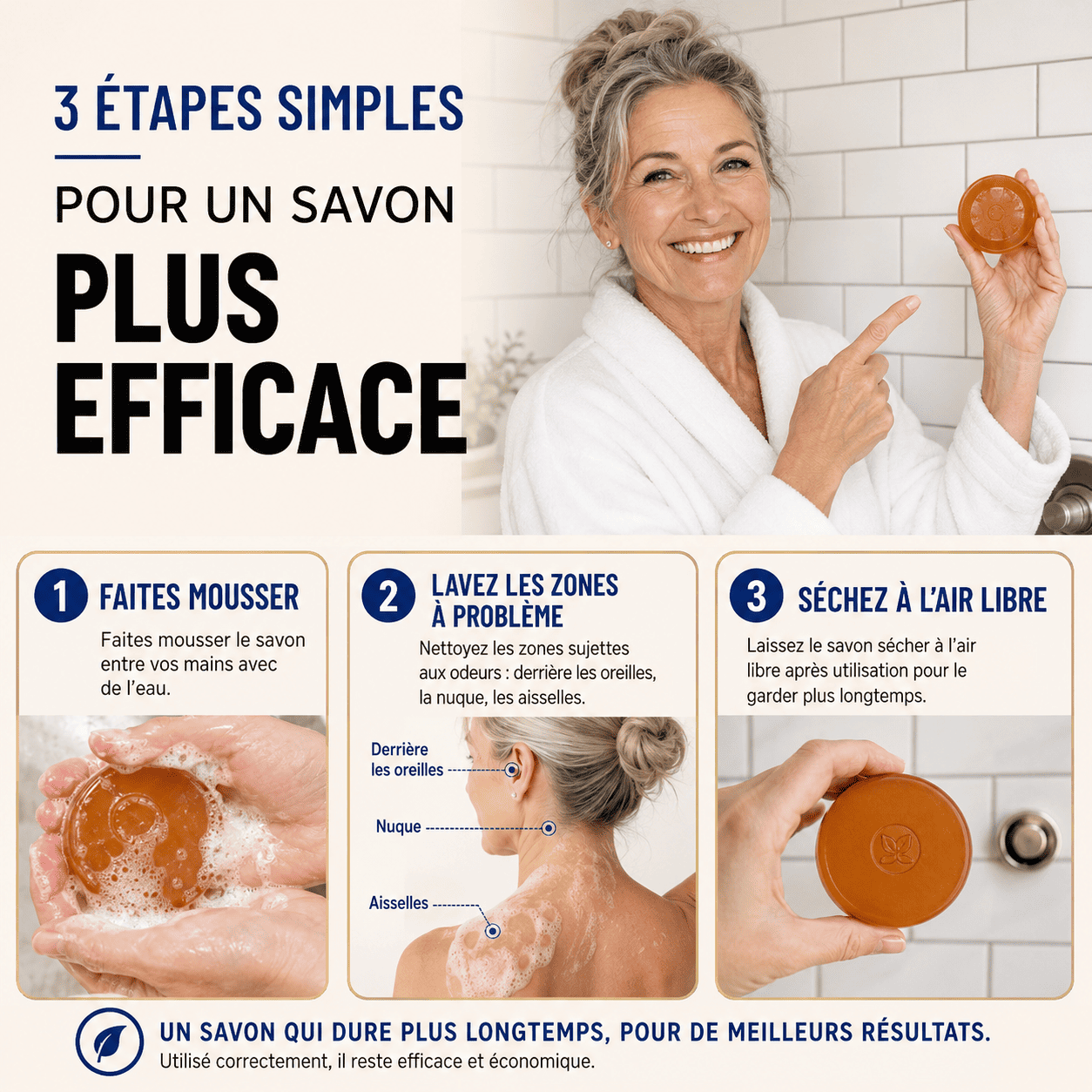 Kaki Pur — Savon Déodorant au Kaki